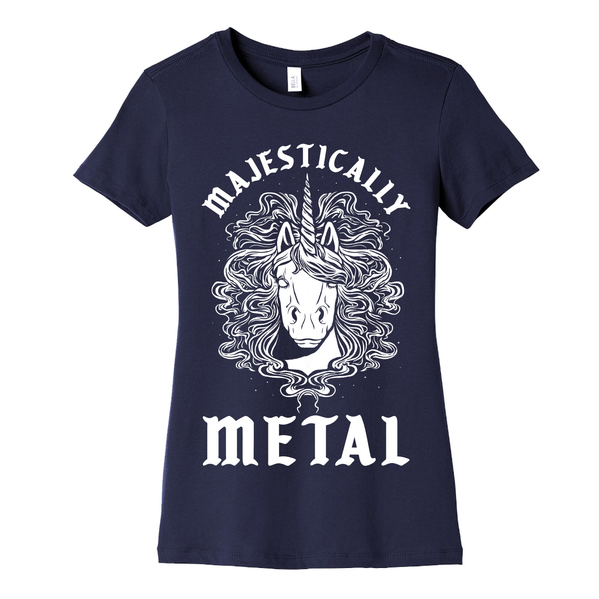 Majestically Metal Unicorn Women's Cotton Tee